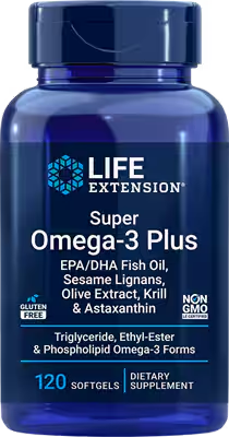 Super Omega-3 Plus EPA/DHA Fish Oil, Sesame Lignans, Olive Extract, Krill & Astaxanthin