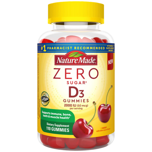 Zero Sugar‡ Vitamin D3 Gummies 2000 IU Per Serving